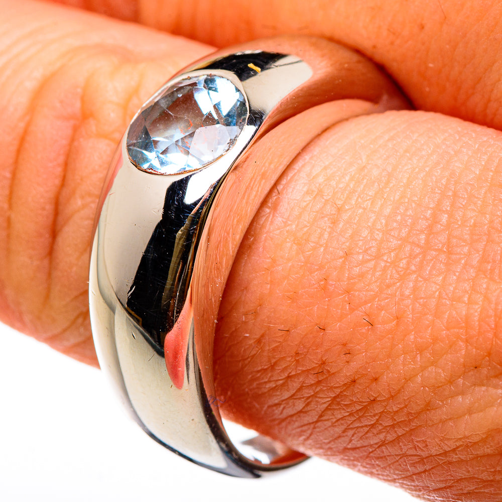 Blue Topaz Rings handcrafted by Anasilvercos - RING86701