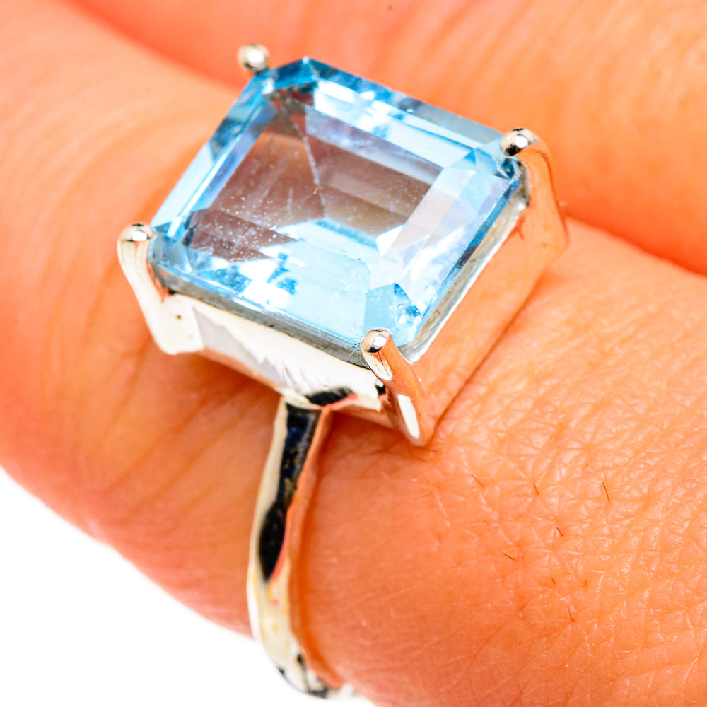 Blue Topaz Rings handcrafted by Anasilvercos - RING86703