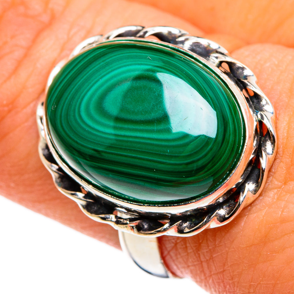 Malachite Rings handcrafted by Anasilvercos - RING86706
