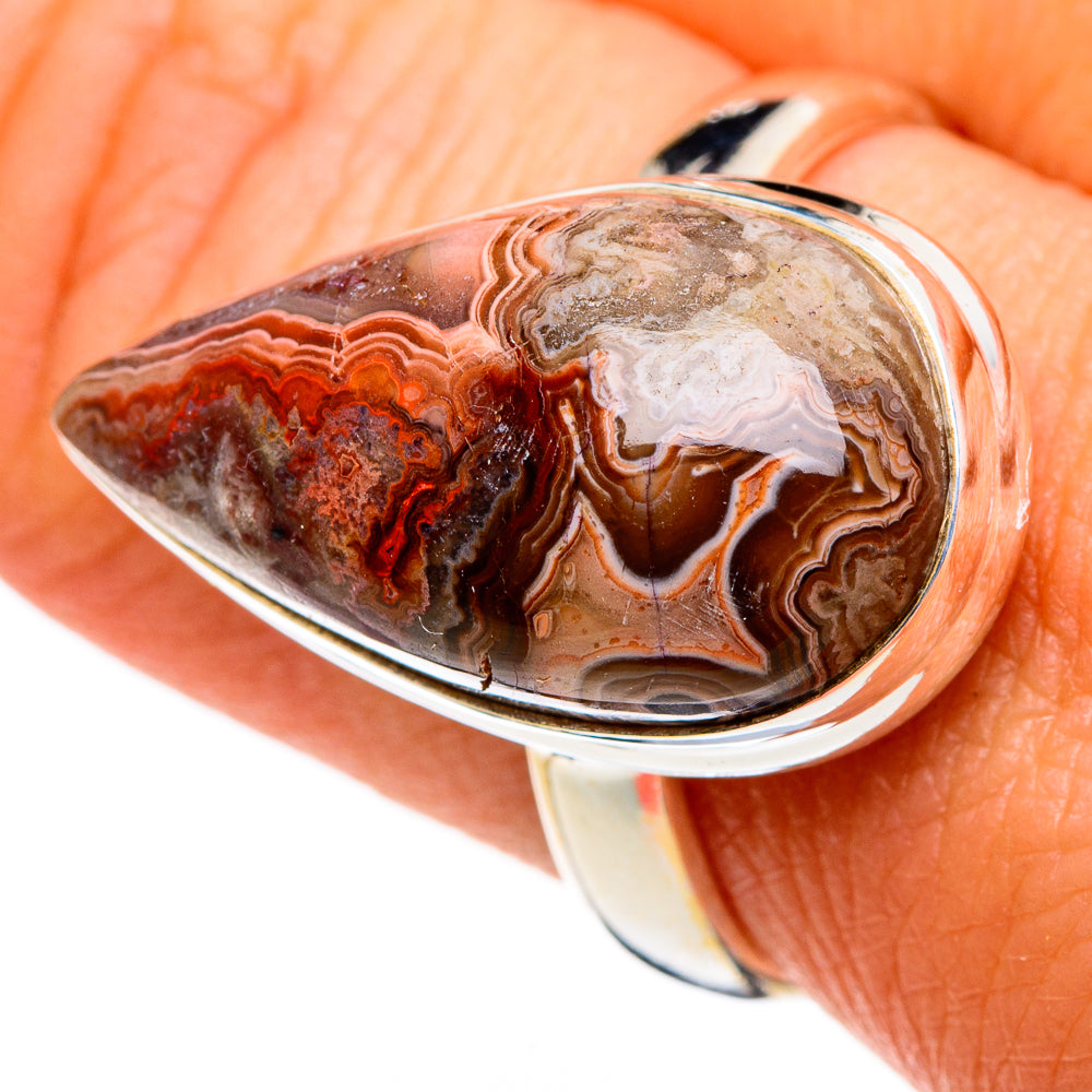 Crazy Lace Agate Rings handcrafted by Anasilvercos - RING86708