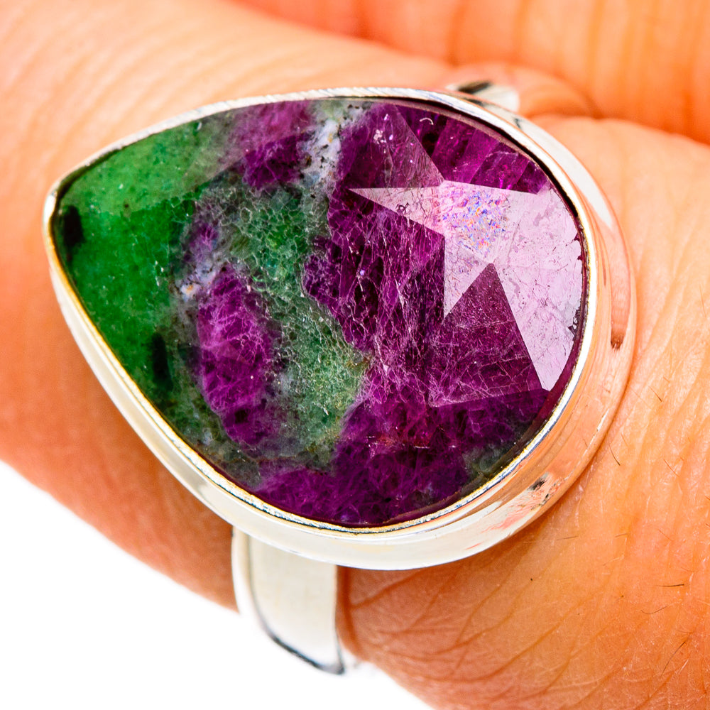 Ruby Zoisite Rings handcrafted by Anasilvercos - RING86728