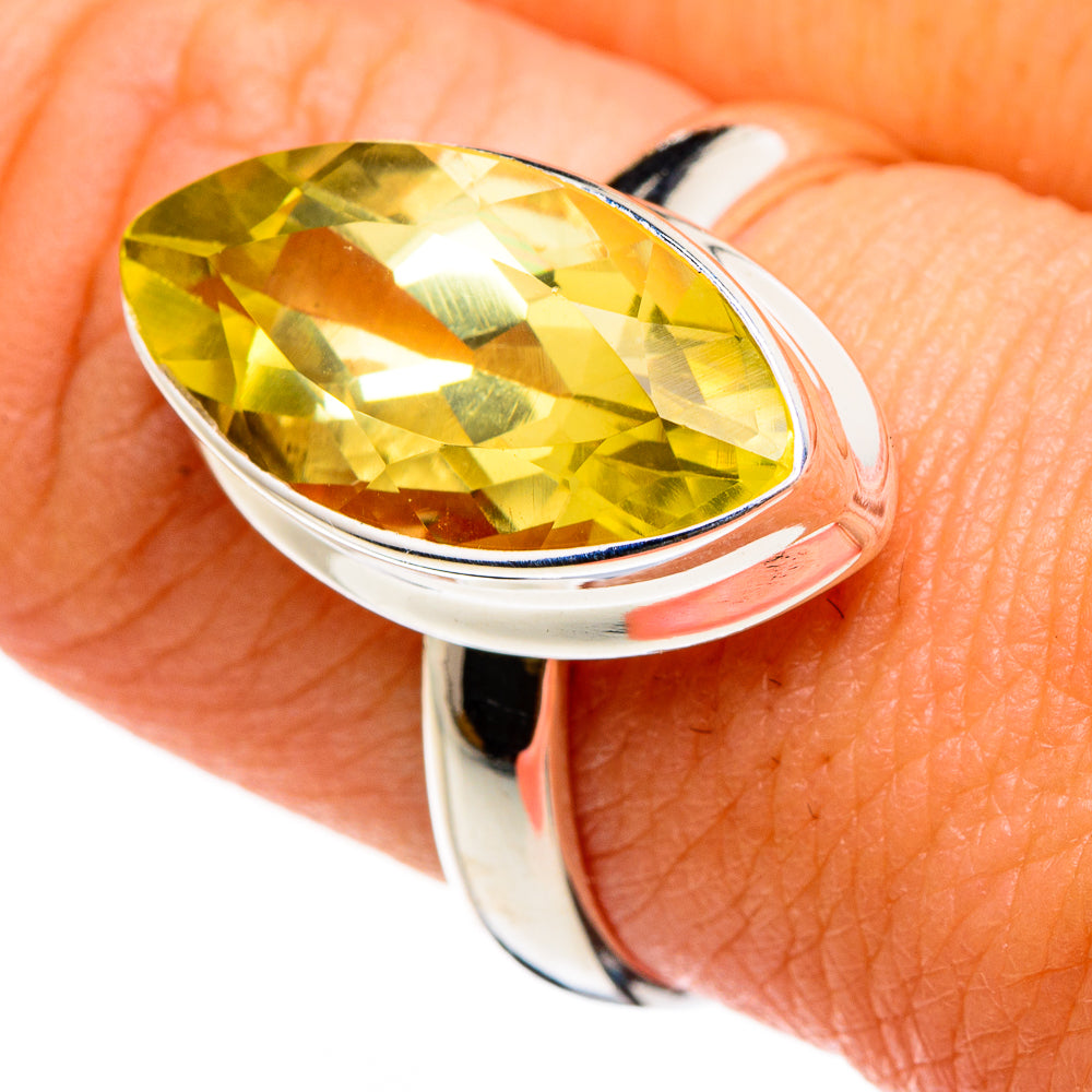 Lemon Quartz Rings handcrafted by Anasilvercos - RING86732
