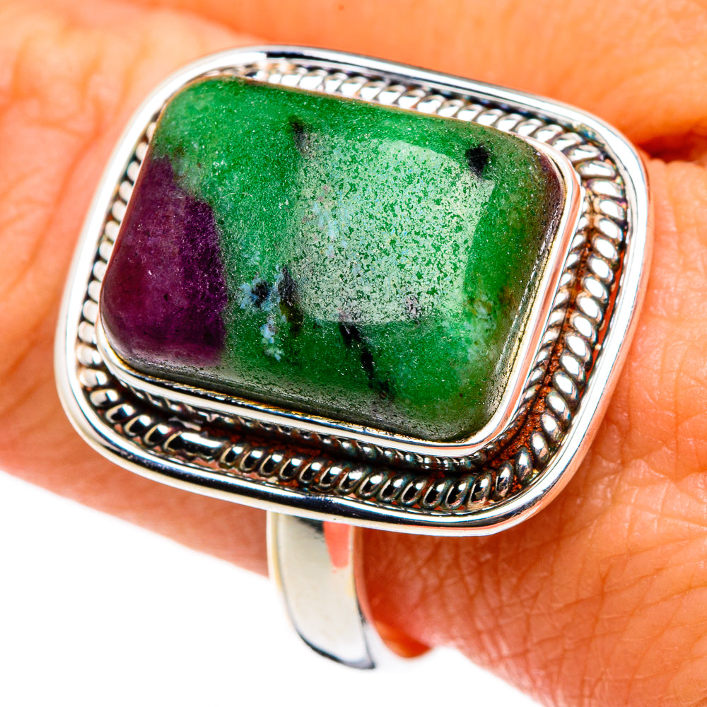 Ruby Zoisite Rings handcrafted by Anasilvercos - RING86738