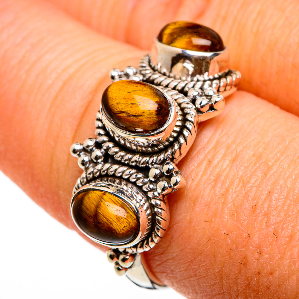 Tiger Eye Rings handcrafted by Anasilvercos - RING86741