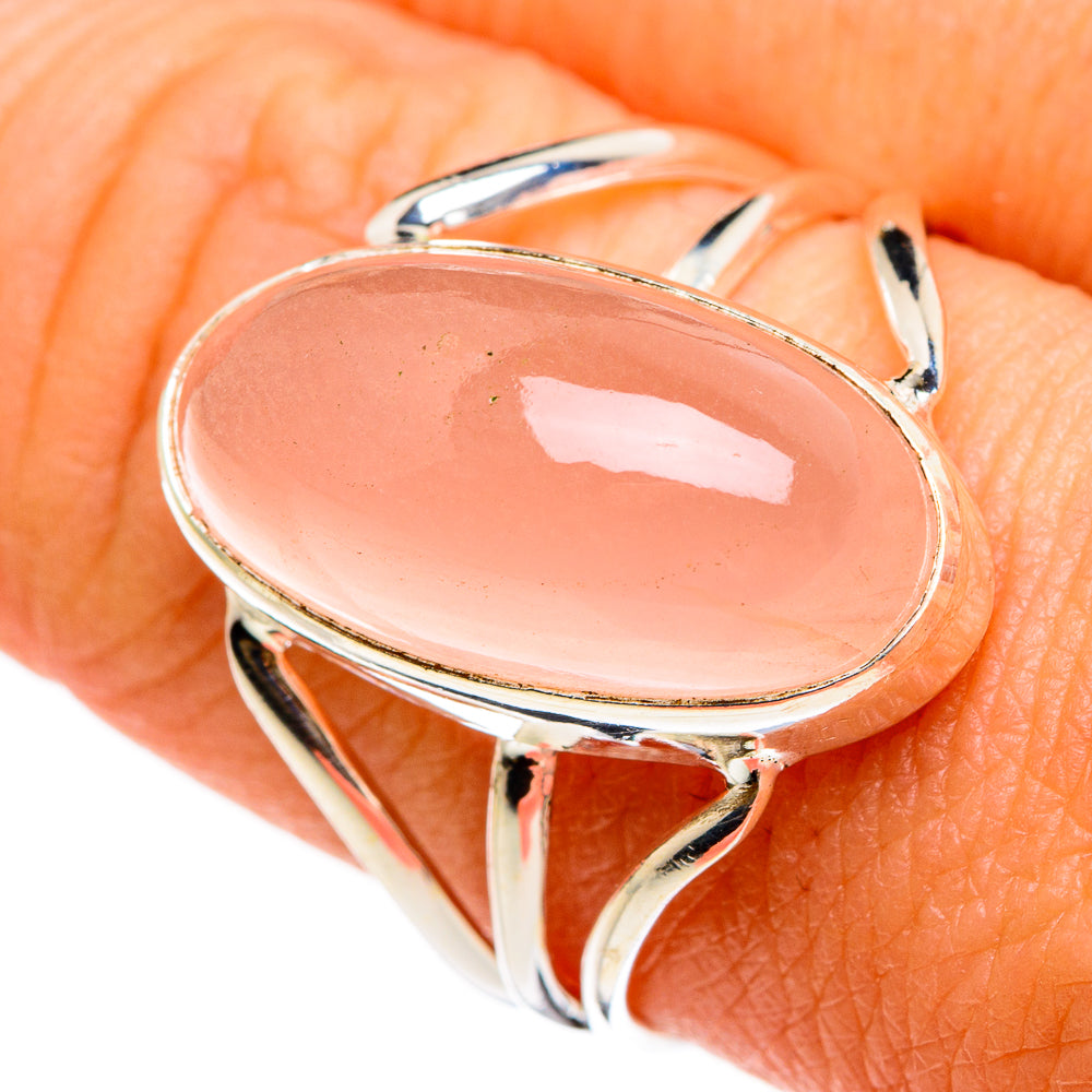 Rose Quartz Rings handcrafted by Anasilvercos - RING86748