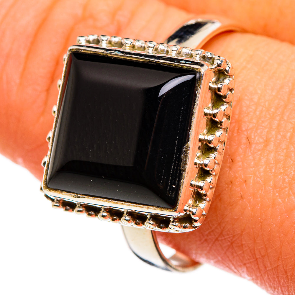 Black Onyx Rings handcrafted by Anasilvercos - RING86753