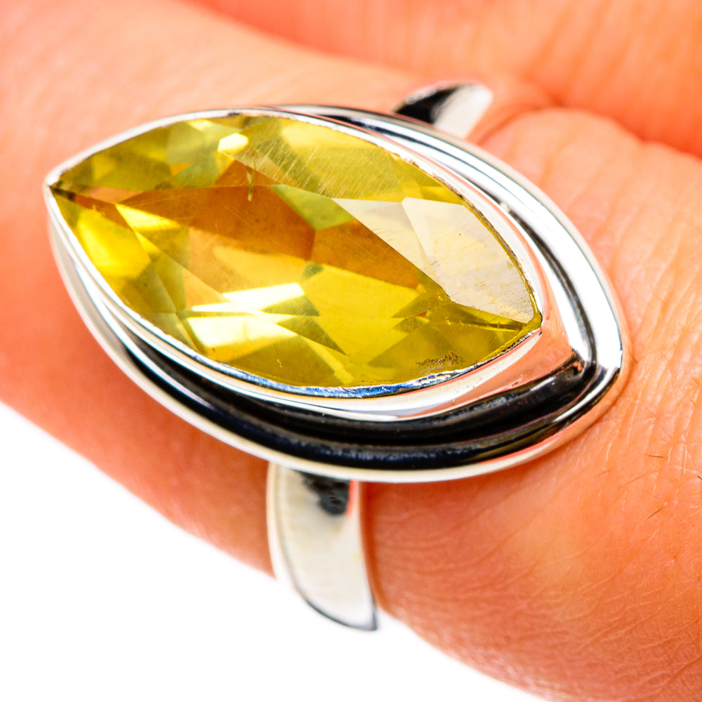 Lemon Quartz Rings handcrafted by Anasilvercos - RING86762
