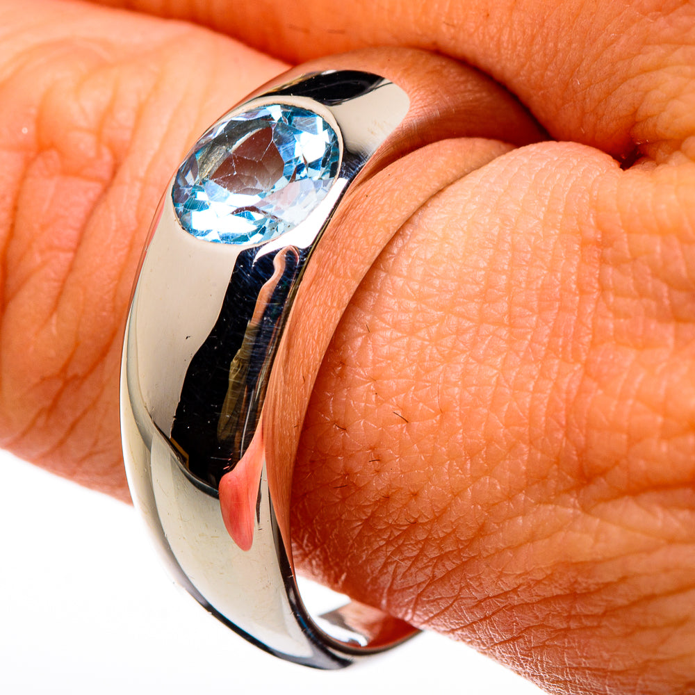 Blue Topaz Rings handcrafted by Anasilvercos - RING86764
