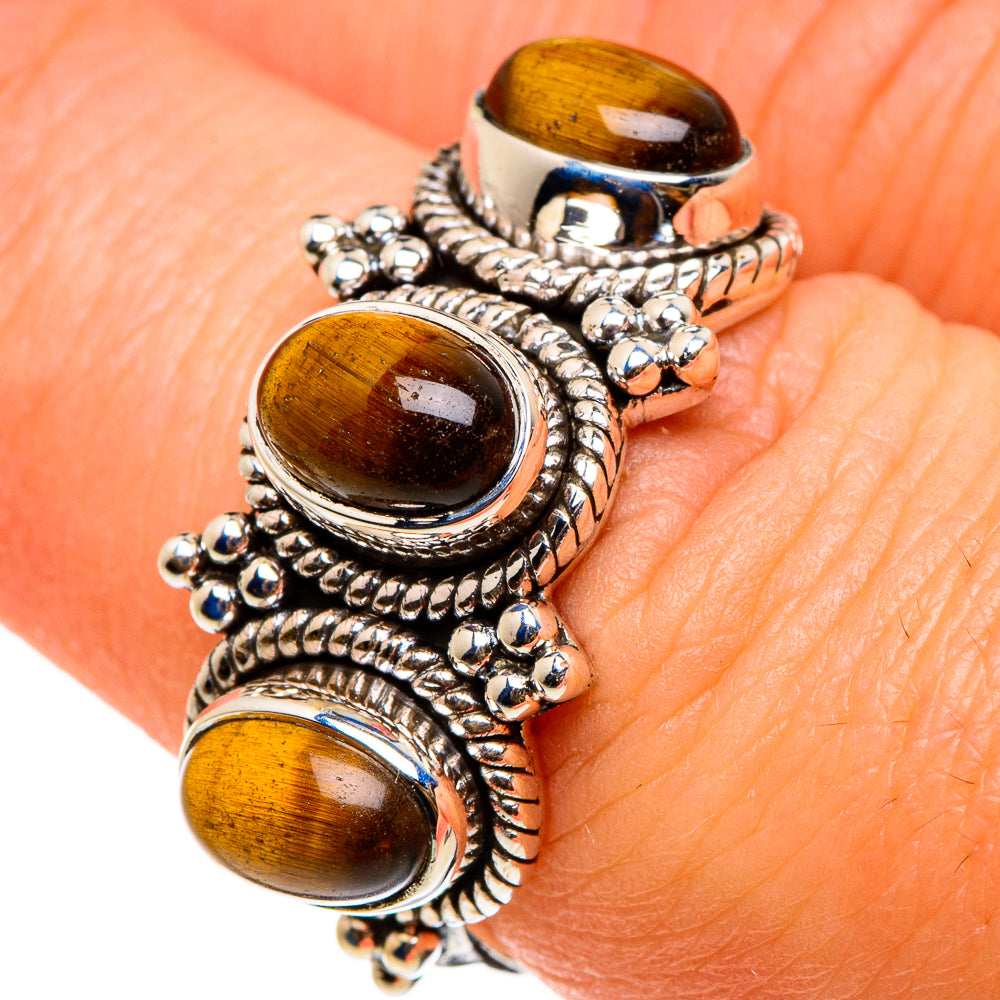 Tiger Eye Rings handcrafted by Anasilvercos - RING86772