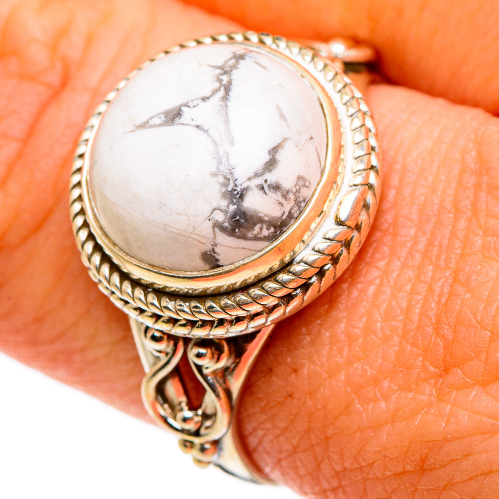 Howlite Rings handcrafted by Anasilvercos - RING86786