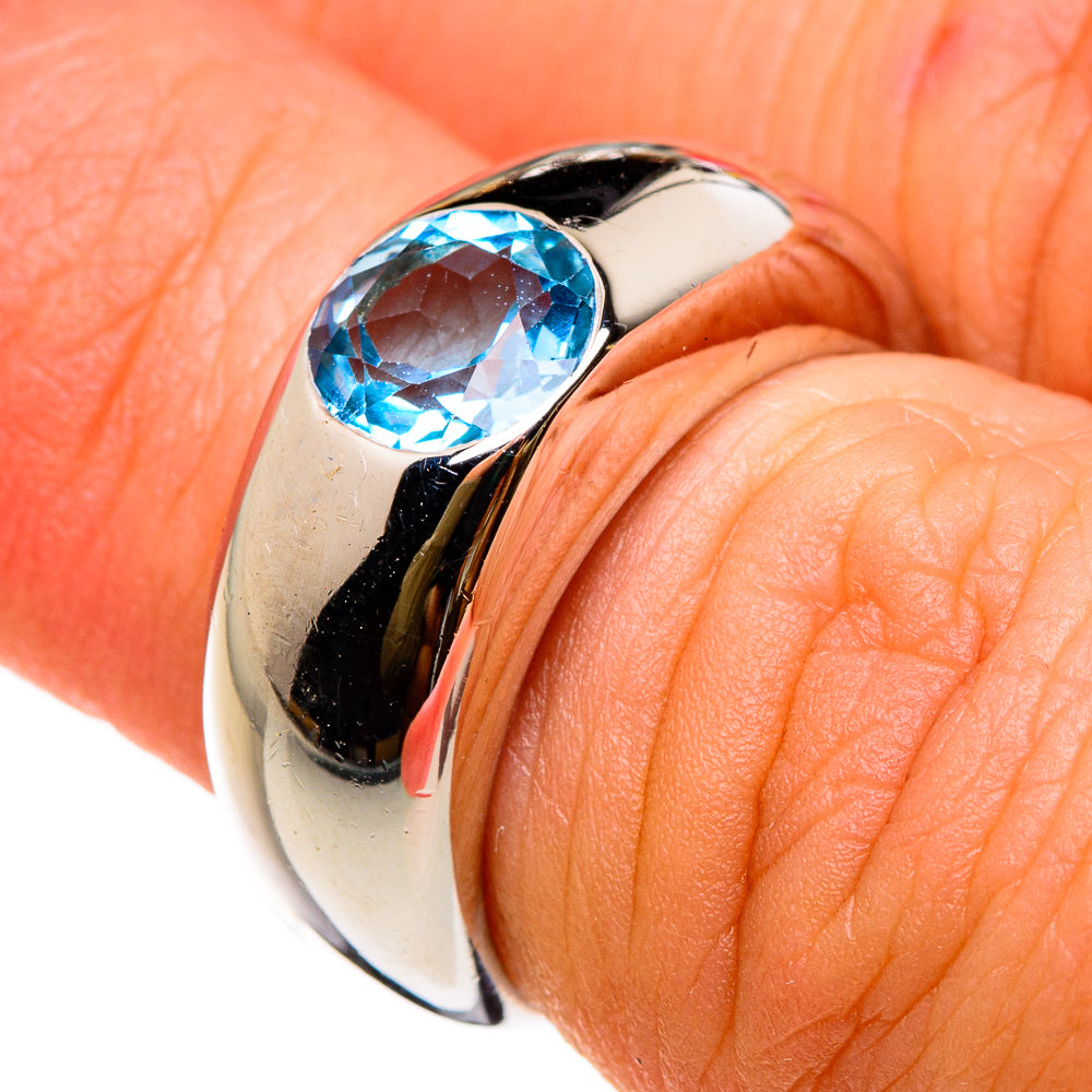 Blue Topaz Rings handcrafted by Anasilvercos - RING86799