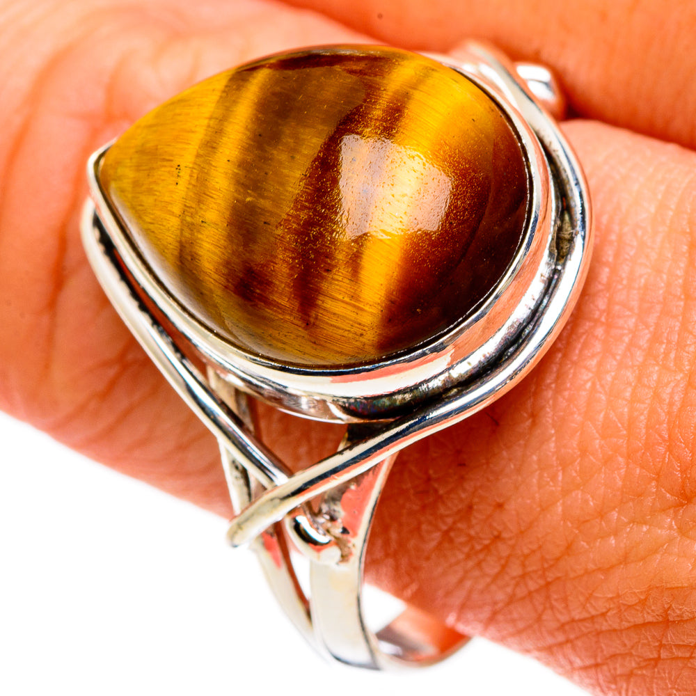 Tiger Eye Rings handcrafted by Anasilvercos - RING86802