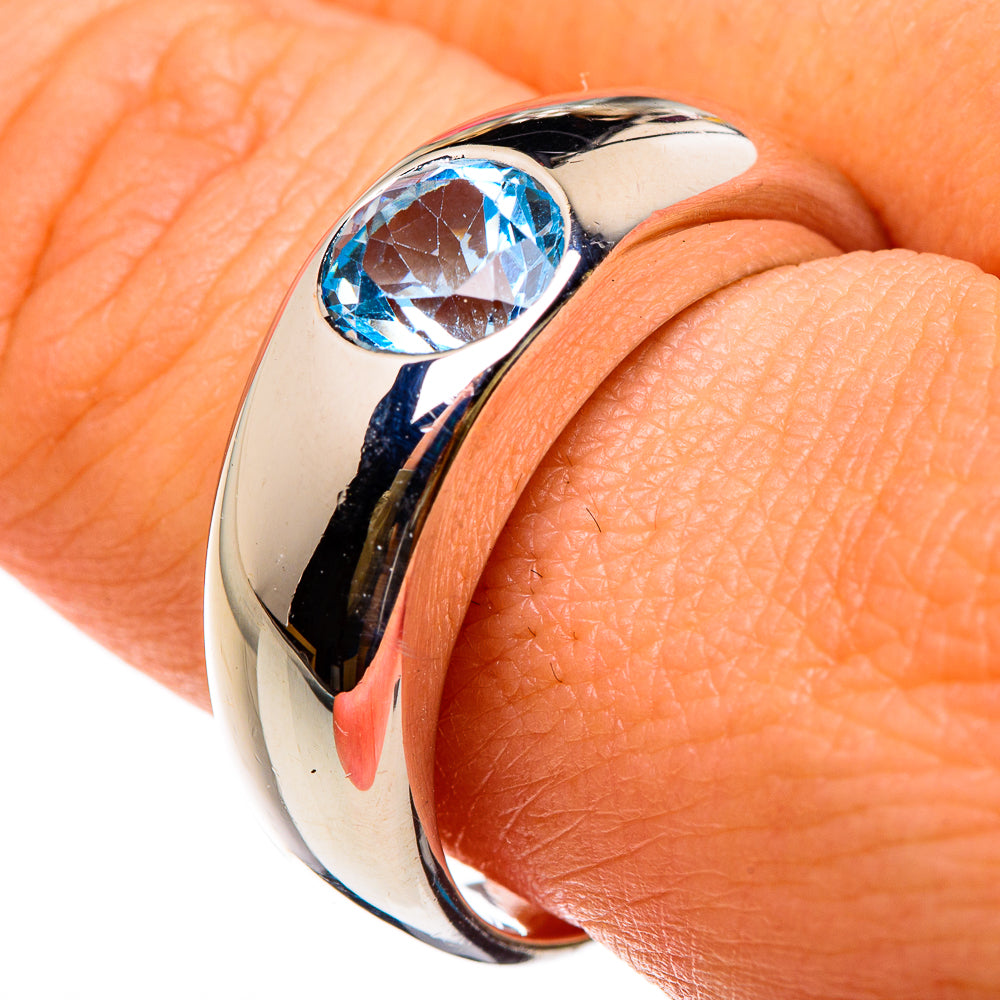 Blue Topaz Rings handcrafted by Anasilvercos - RING86824