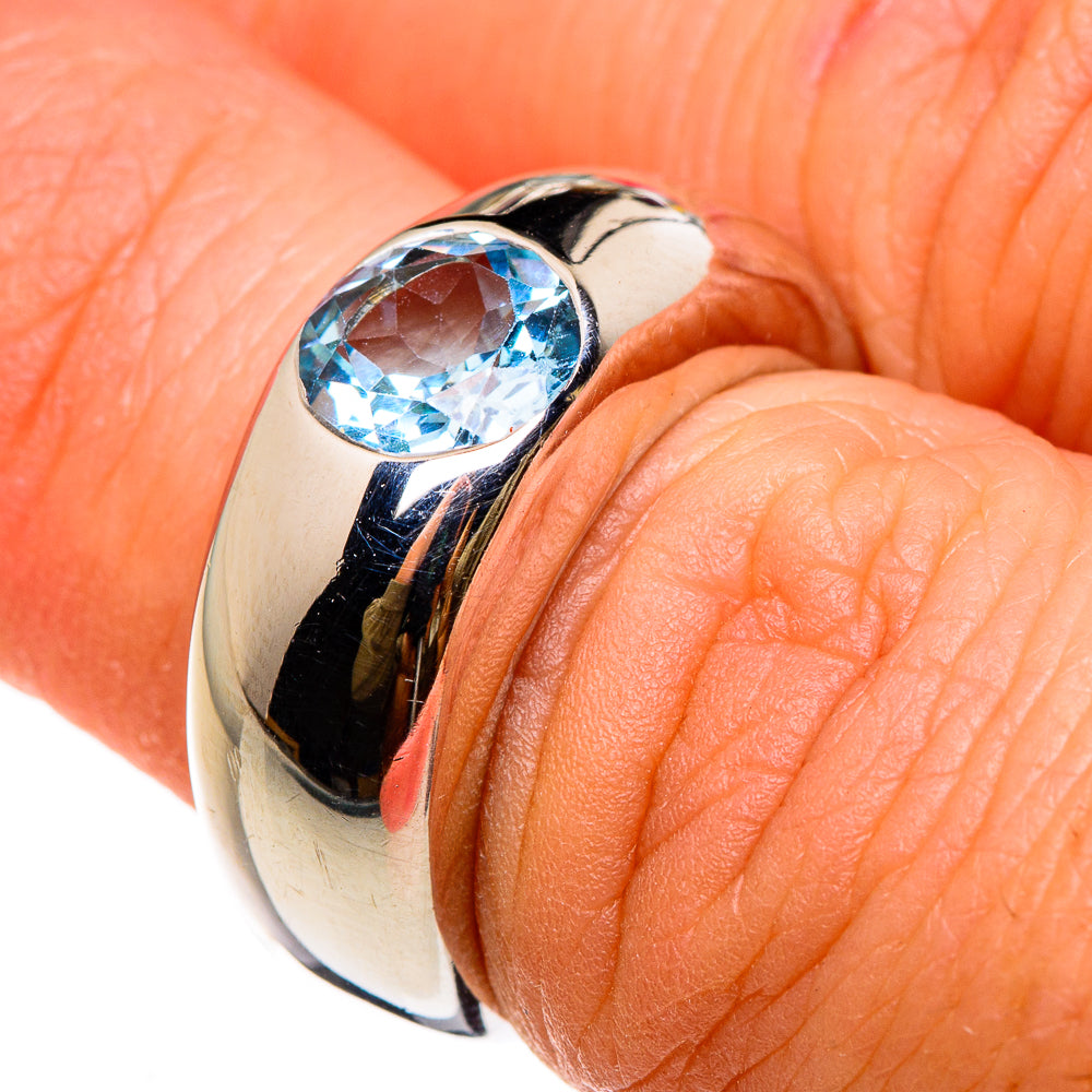 Blue Topaz Rings handcrafted by Anasilvercos - RING86830