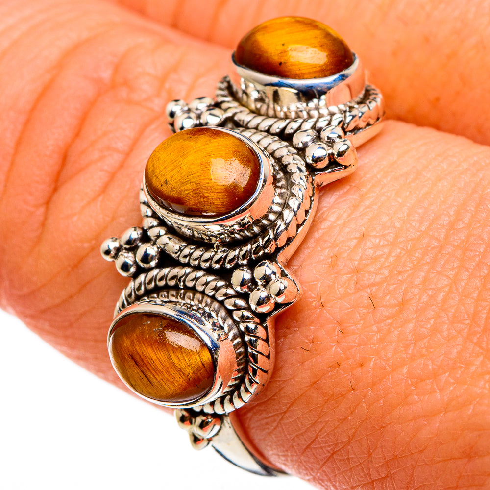 Tiger Eye Rings handcrafted by Anasilvercos - RING86834