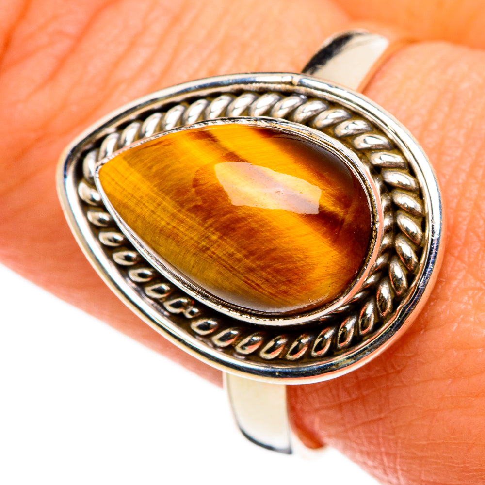 Tiger Eye Rings handcrafted by Anasilvercos - RING86837