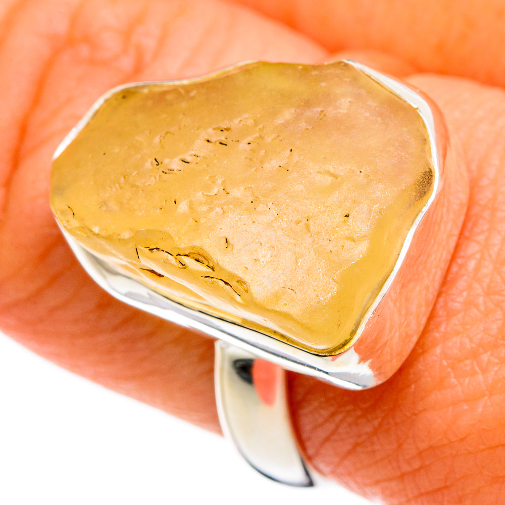 Libyan Desert Glass Rings handcrafted by Anasilvercos - RING86841