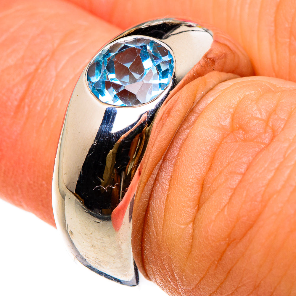 Blue Topaz Rings handcrafted by Anasilvercos - RING86863