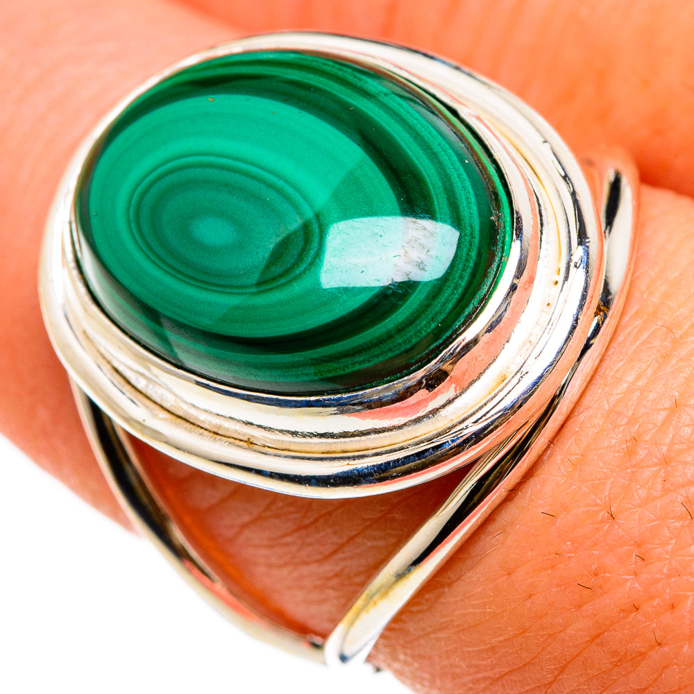Malachite Rings handcrafted by Anasilvercos - RING86865