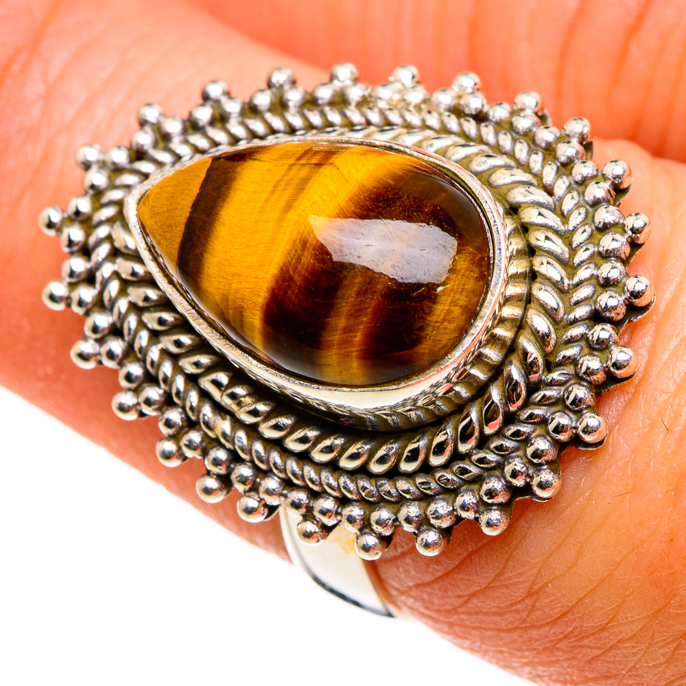 Tiger Eye Rings handcrafted by Anasilvercos - RING86867