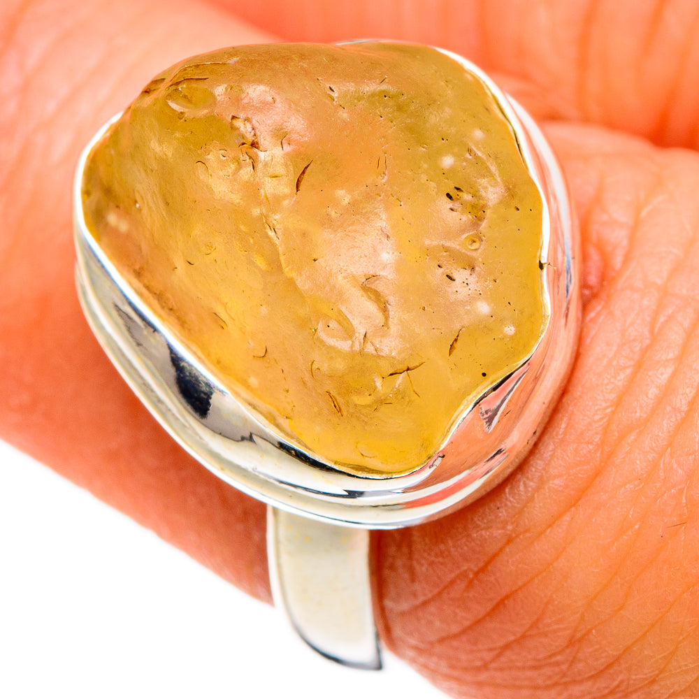 Libyan Desert Glass Rings handcrafted by Anasilvercos - RING86872