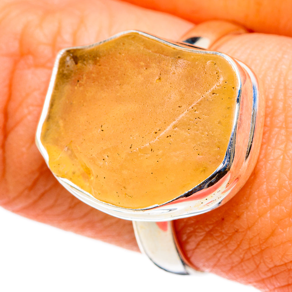 Libyan Desert Glass Rings handcrafted by Anasilvercos - RING86873