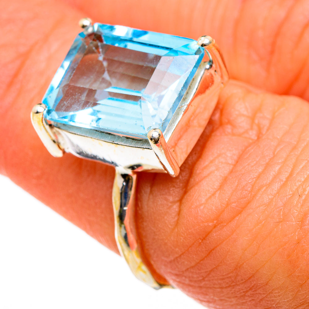 Blue Topaz Rings handcrafted by Anasilvercos - RING86887