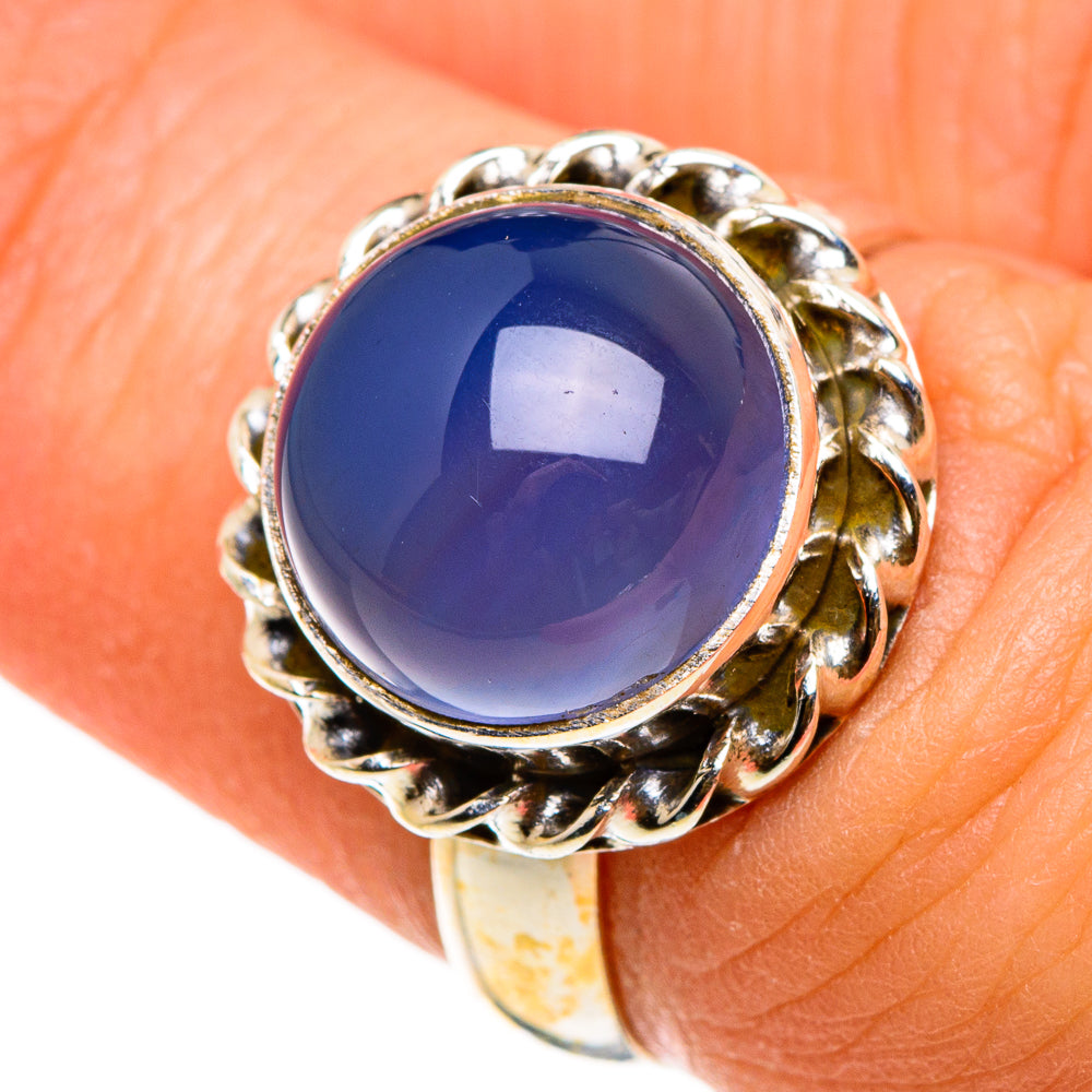 Aqua Chalcedony Rings handcrafted by Anasilvercos - RING86890