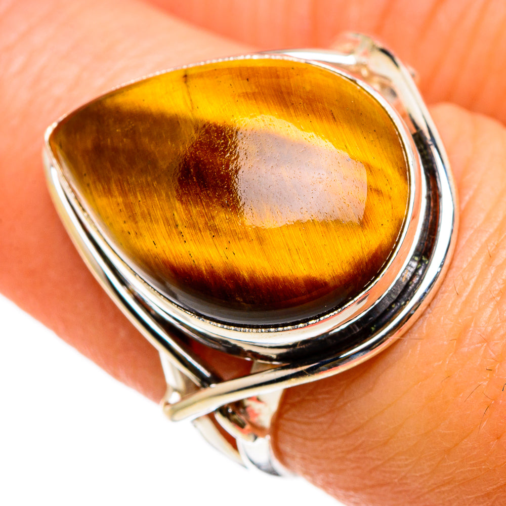 Tiger Eye Rings handcrafted by Anasilvercos - RING86898