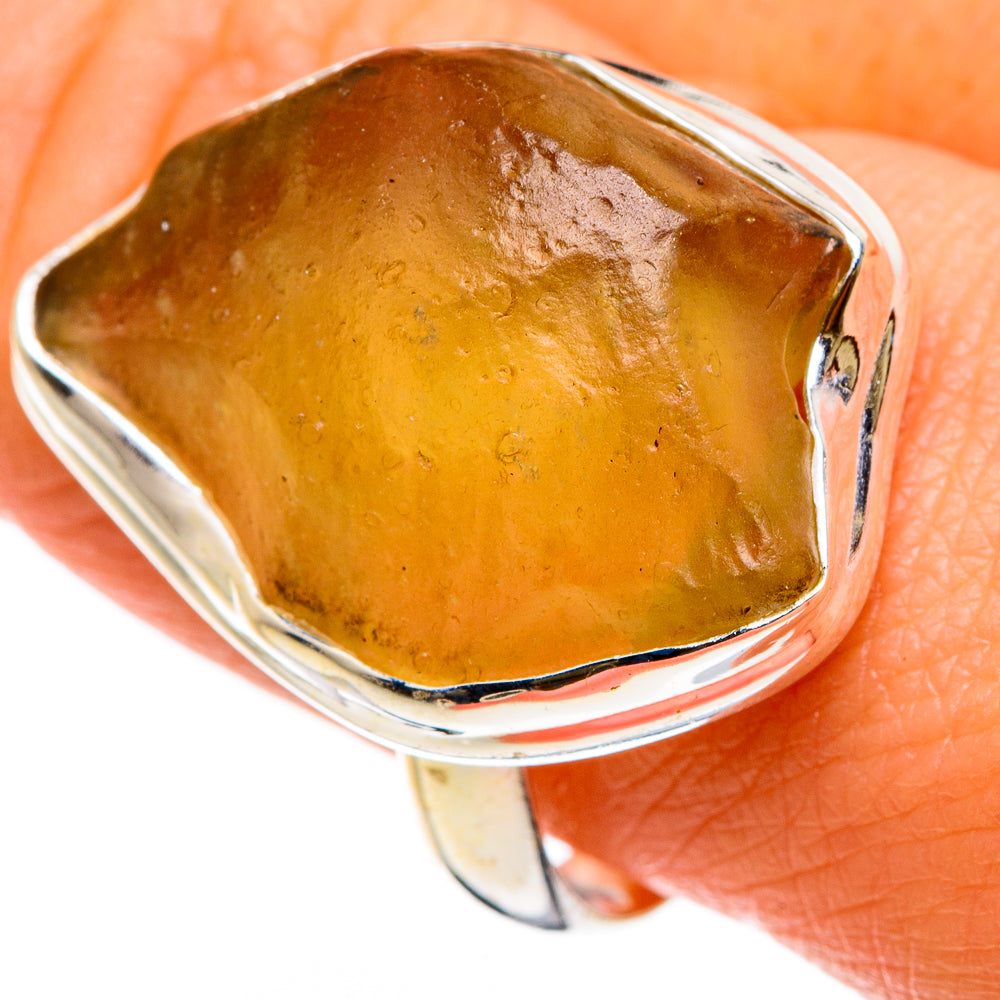 Libyan Desert Glass Rings handcrafted by Anasilvercos - RING86906