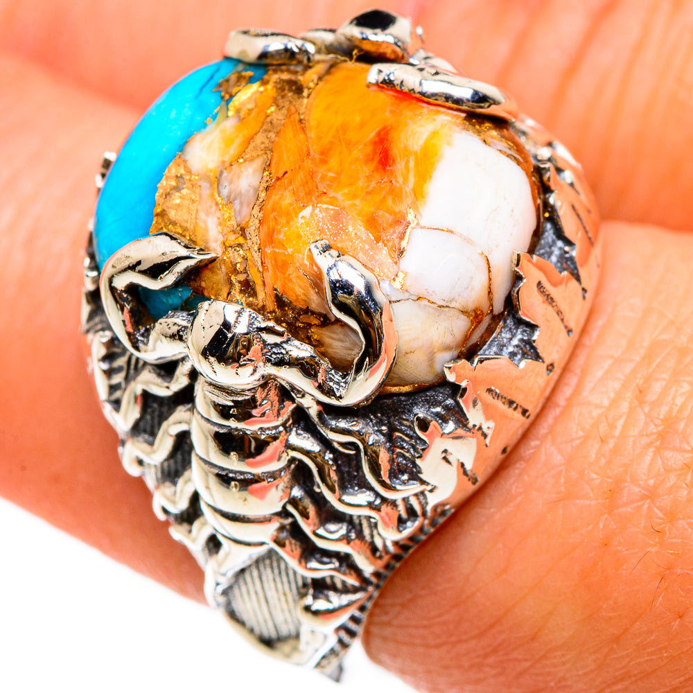 Spiny Oyster Turquoise Rings handcrafted by Anasilvercos - RING86914