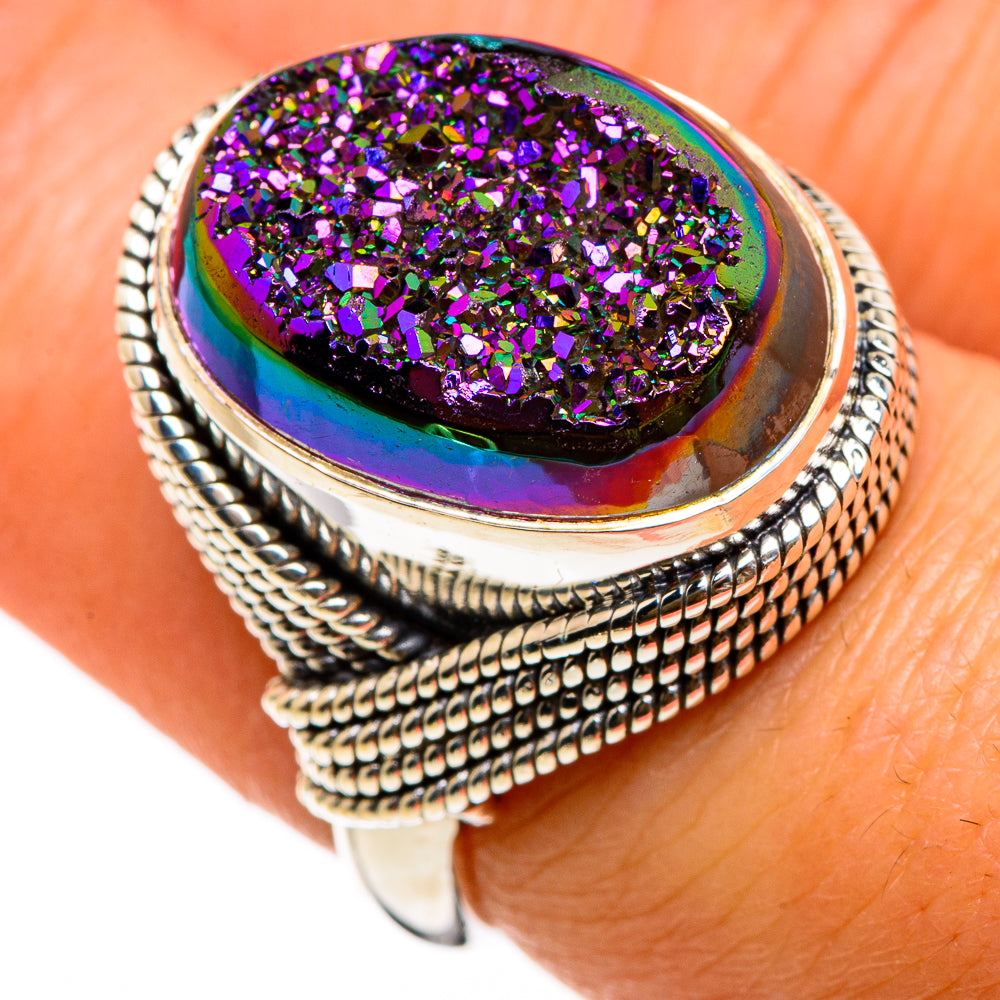 Titanium Druzy Rings handcrafted by Anasilvercos - RING86915