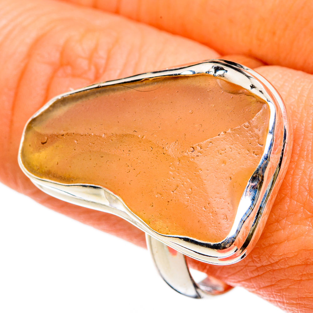 Libyan Desert Glass Rings handcrafted by Anasilvercos - RING86948