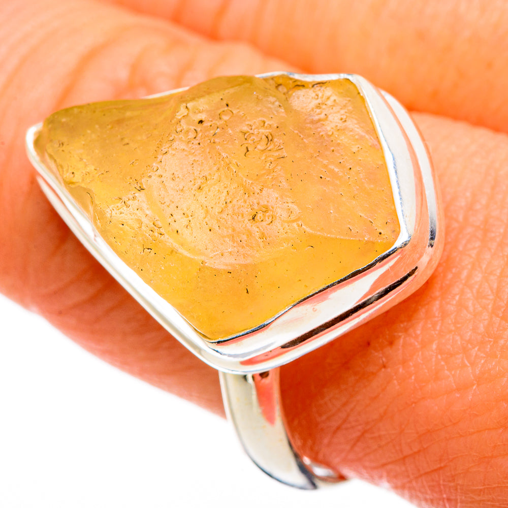 Libyan Desert Glass Rings handcrafted by Anasilvercos - RING86951