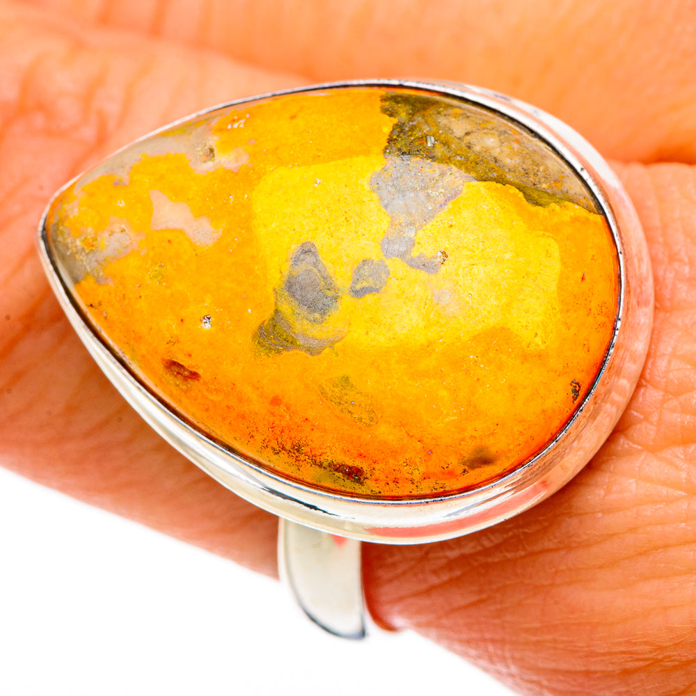 Bumble Bee Jasper Rings handcrafted by Anasilvercos - RING86965