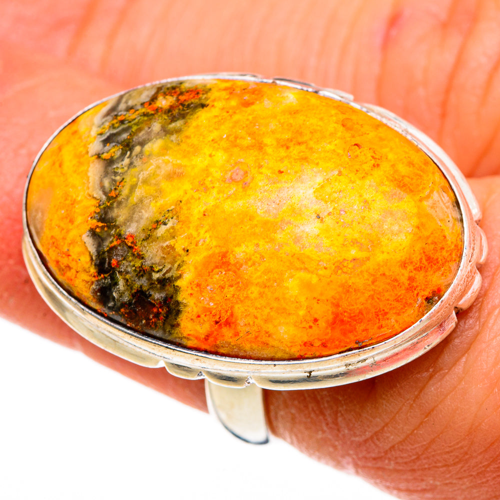 Bumble Bee Jasper Rings handcrafted by Anasilvercos - RING87004