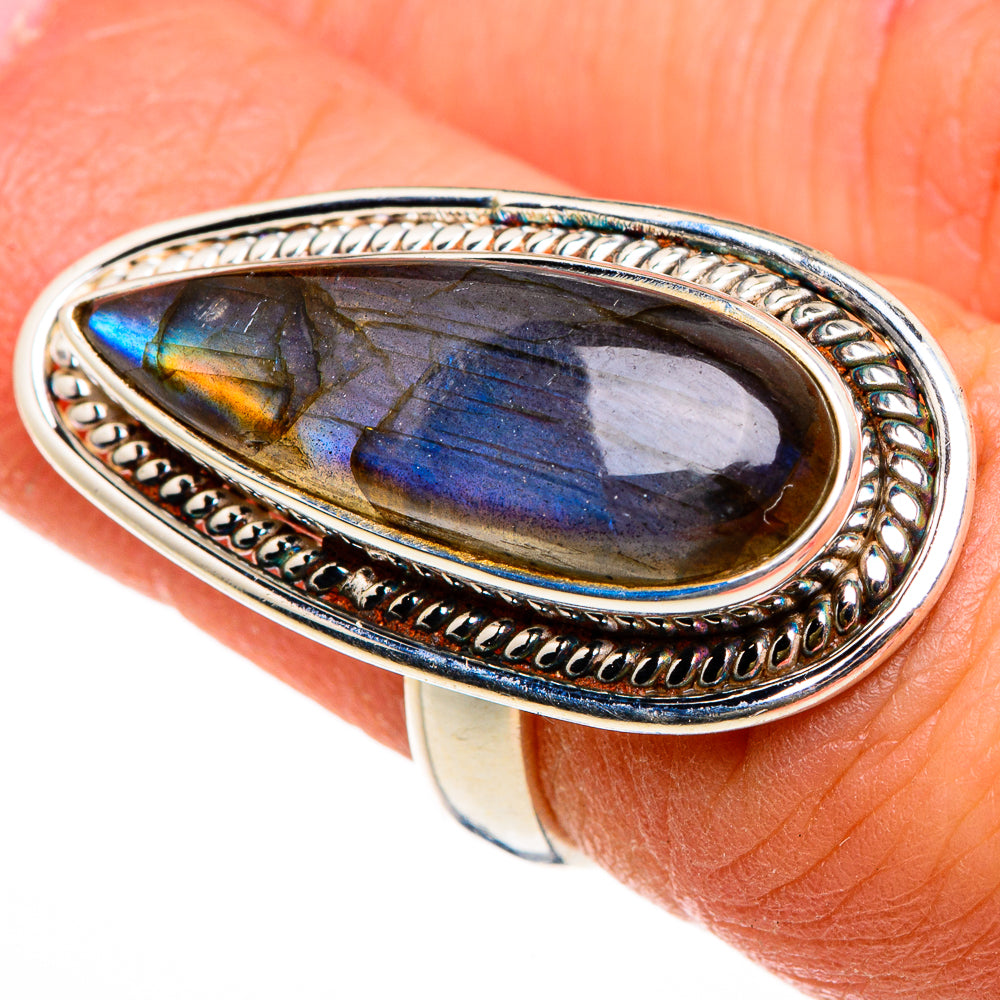 Labradorite Rings handcrafted by Anasilvercos - RING87007