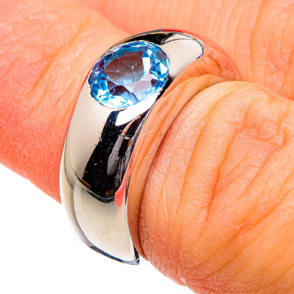 Blue Topaz Rings handcrafted by Anasilvercos - RING87015