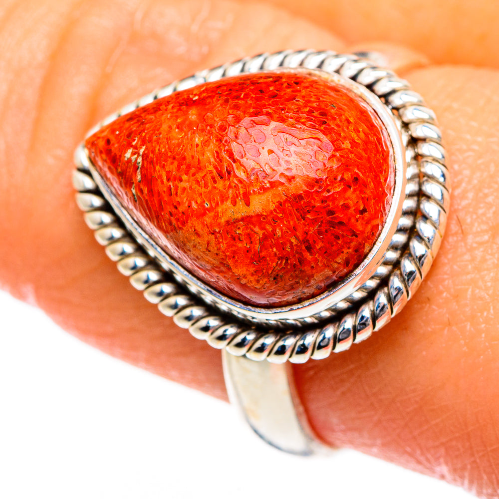 Sponge Coral Rings handcrafted by Anasilvercos - RING87020