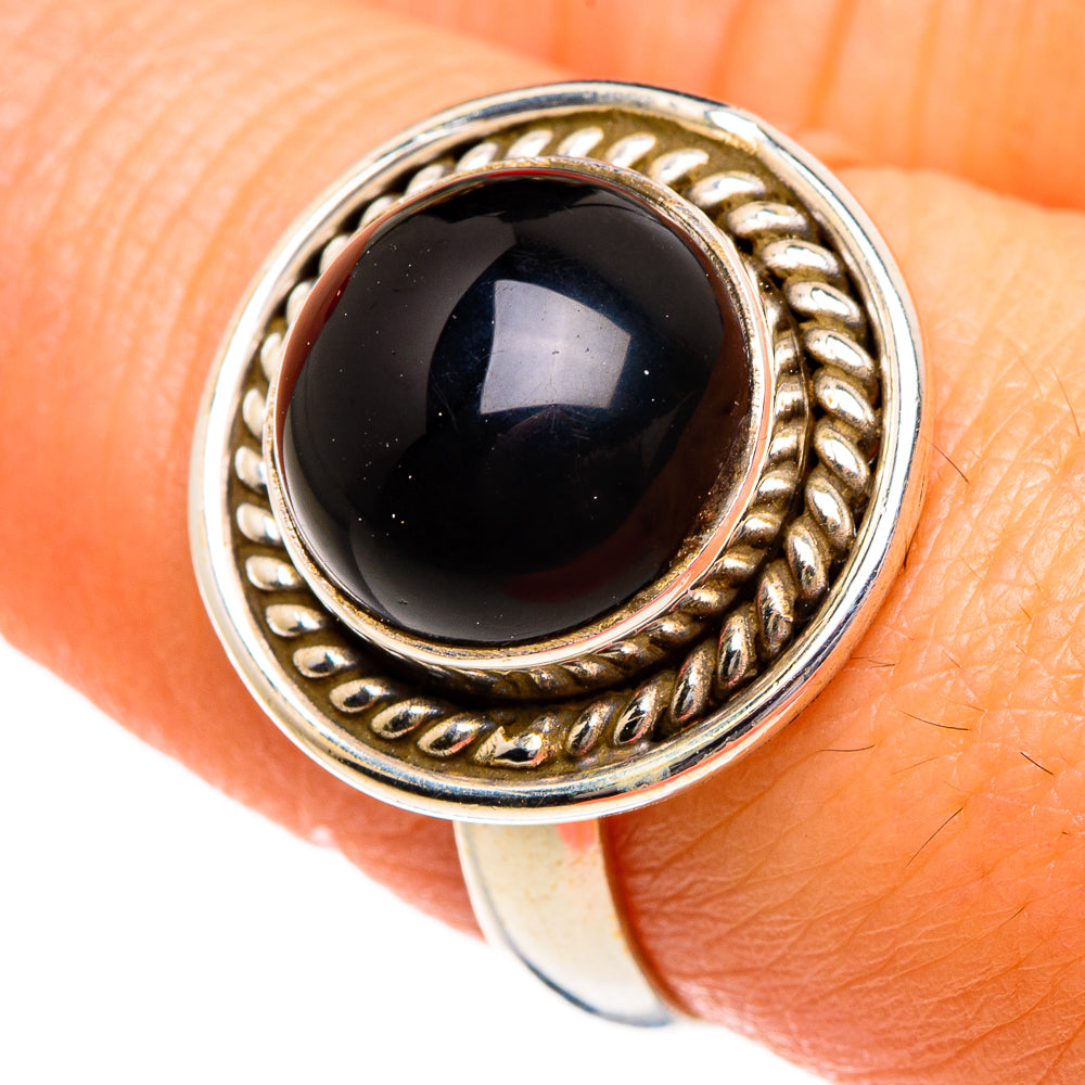 Black Onyx Rings handcrafted by Anasilvercos - RING87026
