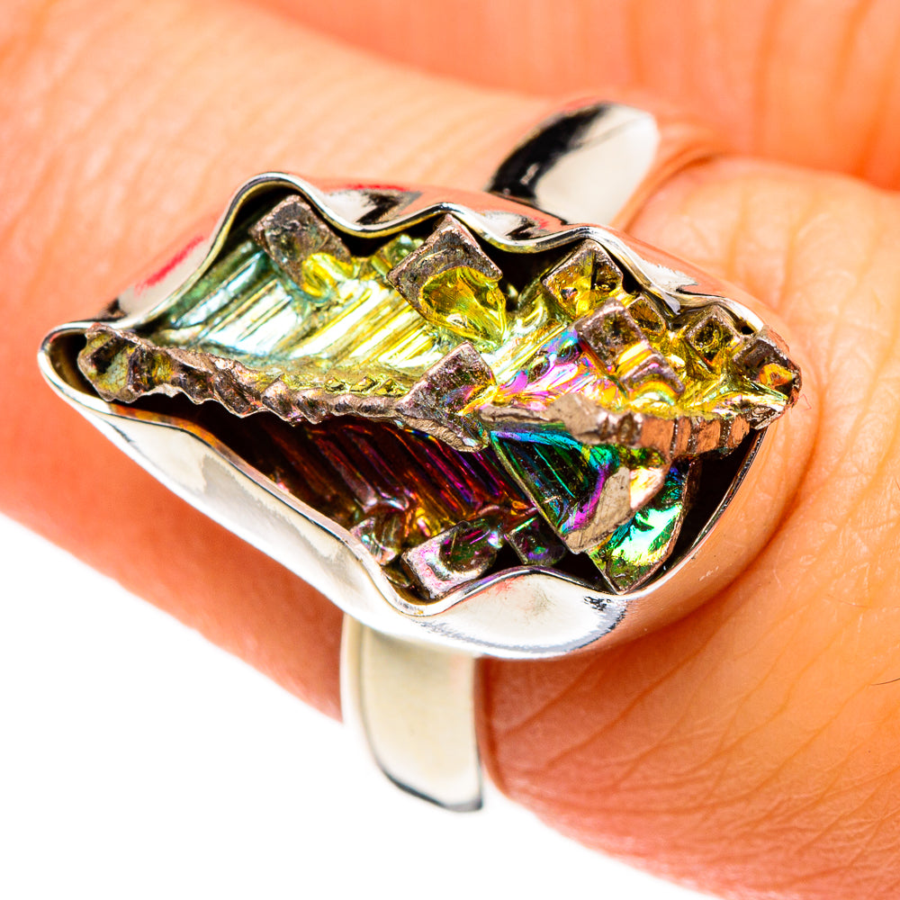 Bismuth Crystal Rings handcrafted by Anasilvercos - RING87030