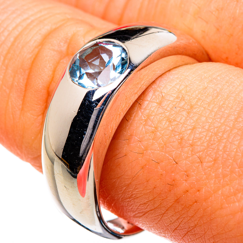 Blue Topaz Rings handcrafted by Anasilvercos - RING87033