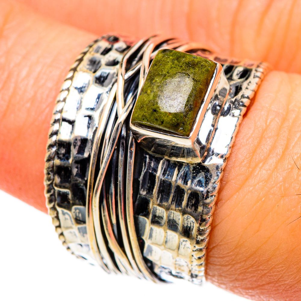 Green Jasper Rings handcrafted by Anasilvercos - RING87037
