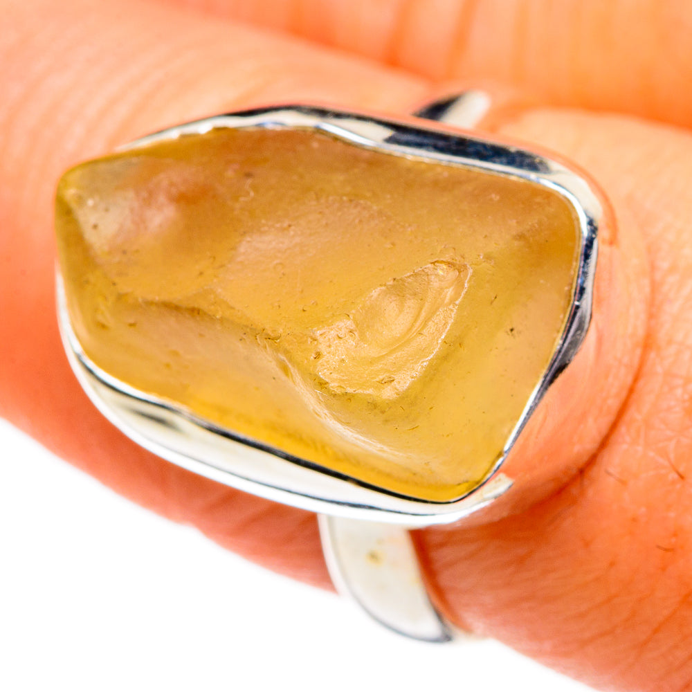 Libyan Desert Glass Rings handcrafted by Anasilvercos - RING87041