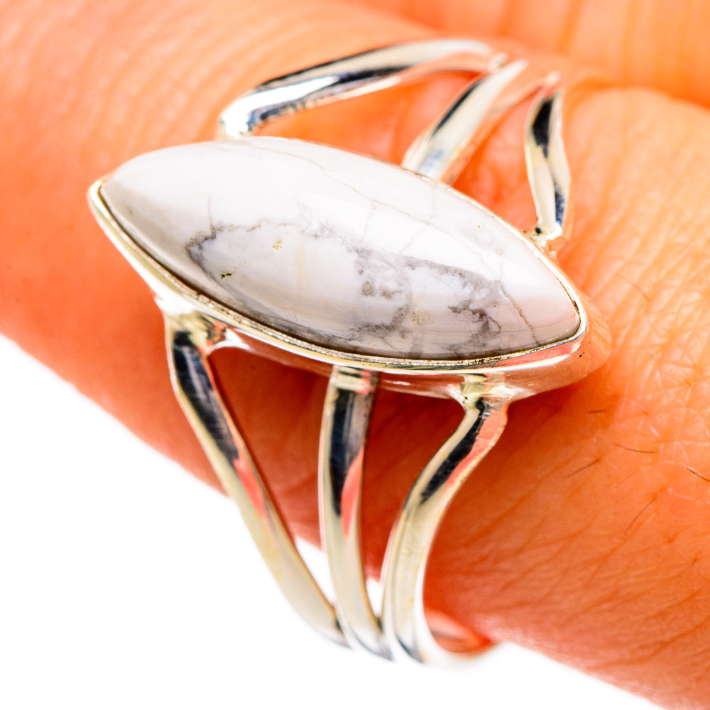 Howlite Rings handcrafted by Anasilvercos - RING87047