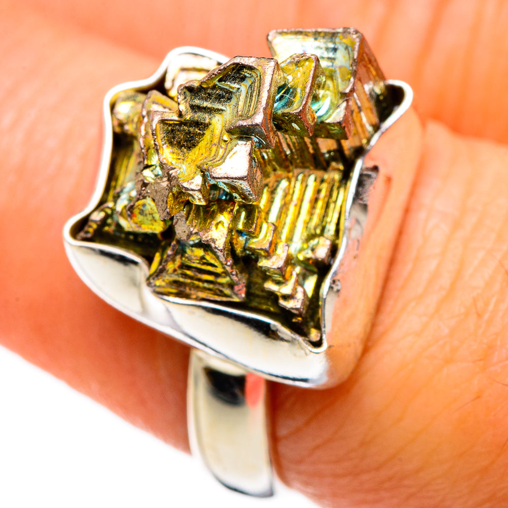 Bismuth Crystal Rings handcrafted by Anasilvercos - RING87052