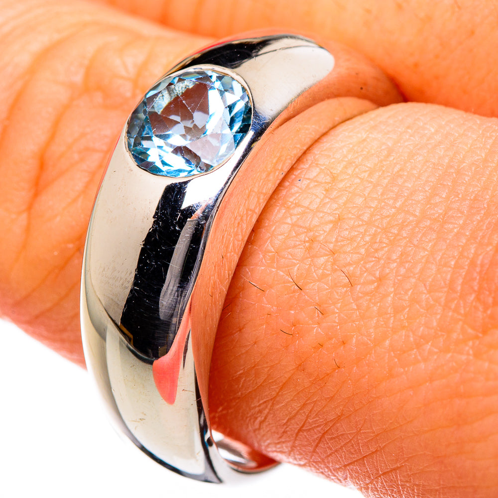 Blue Topaz Rings handcrafted by Anasilvercos - RING87053