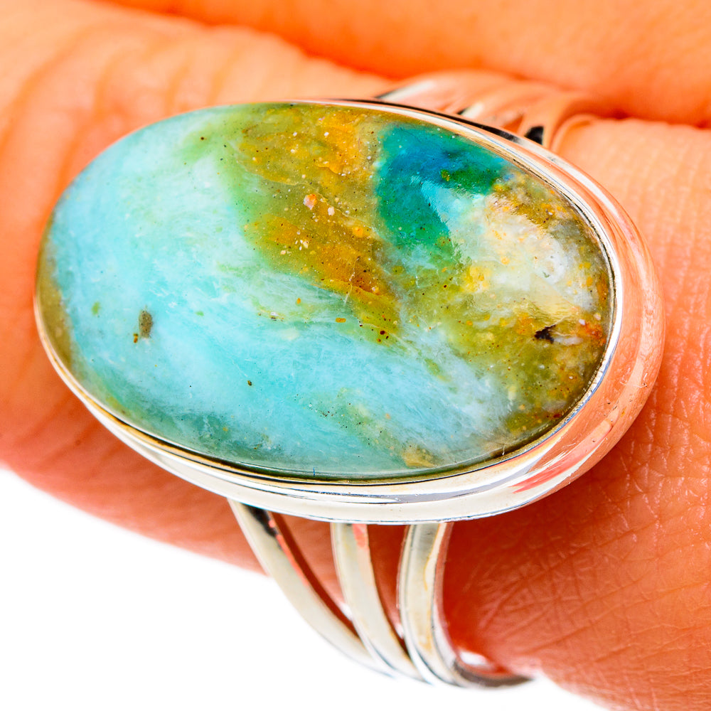 Peruvian Opal Rings handcrafted by Anasilvercos - RING87054