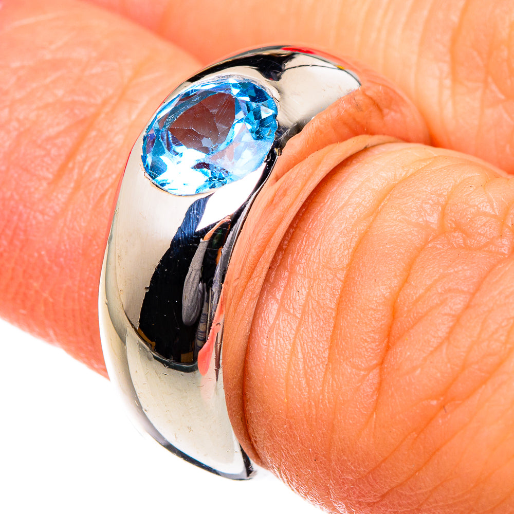 Blue Topaz Rings handcrafted by Anasilvercos - RING87055