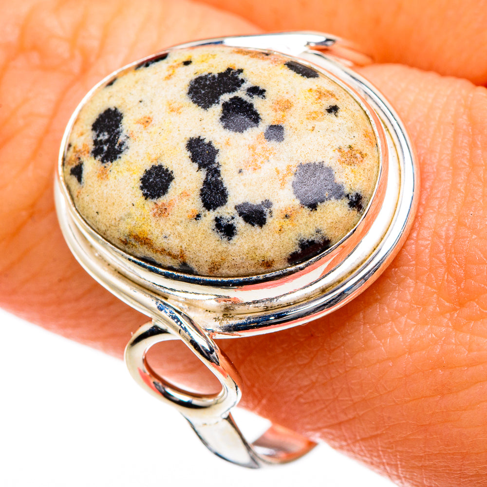Dalmatian Jasper Rings handcrafted by Anasilvercos - RING87058